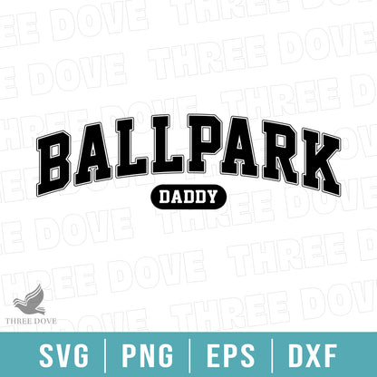 Retro Ballpark Daddy Varsity SVG