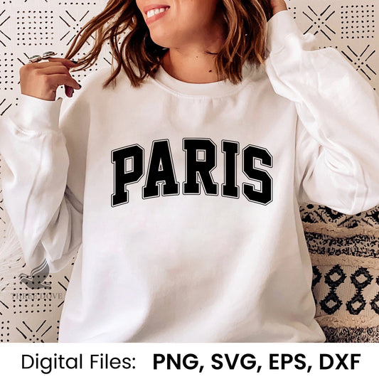 Retro Paris Varsity SVG