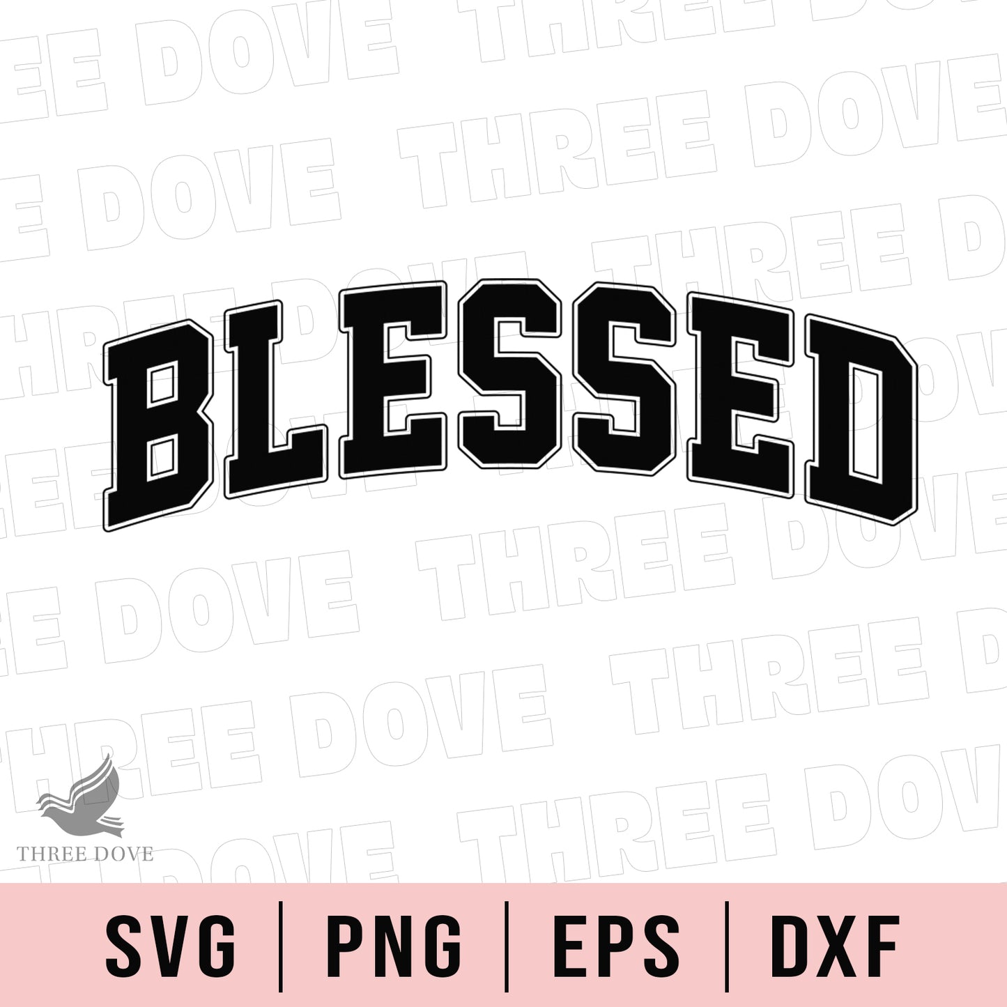 retro blessed varsity svg