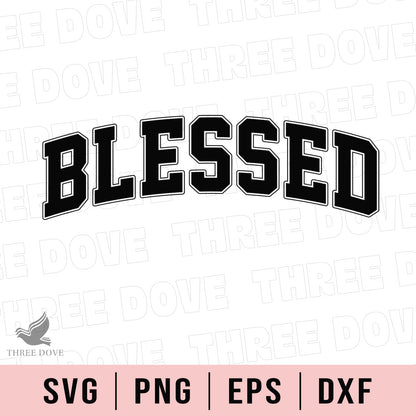 Retro Blessed Varsity SVG