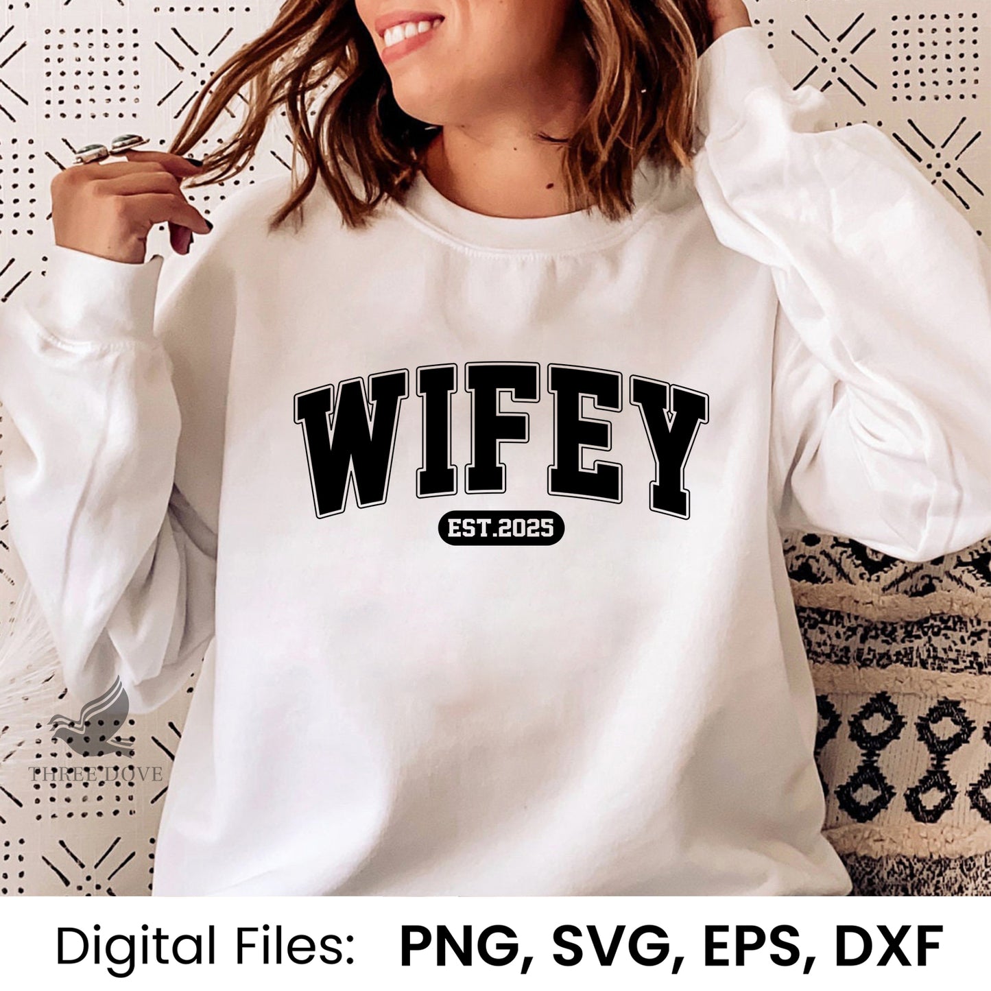 retro wifey est.2025 varsity svg