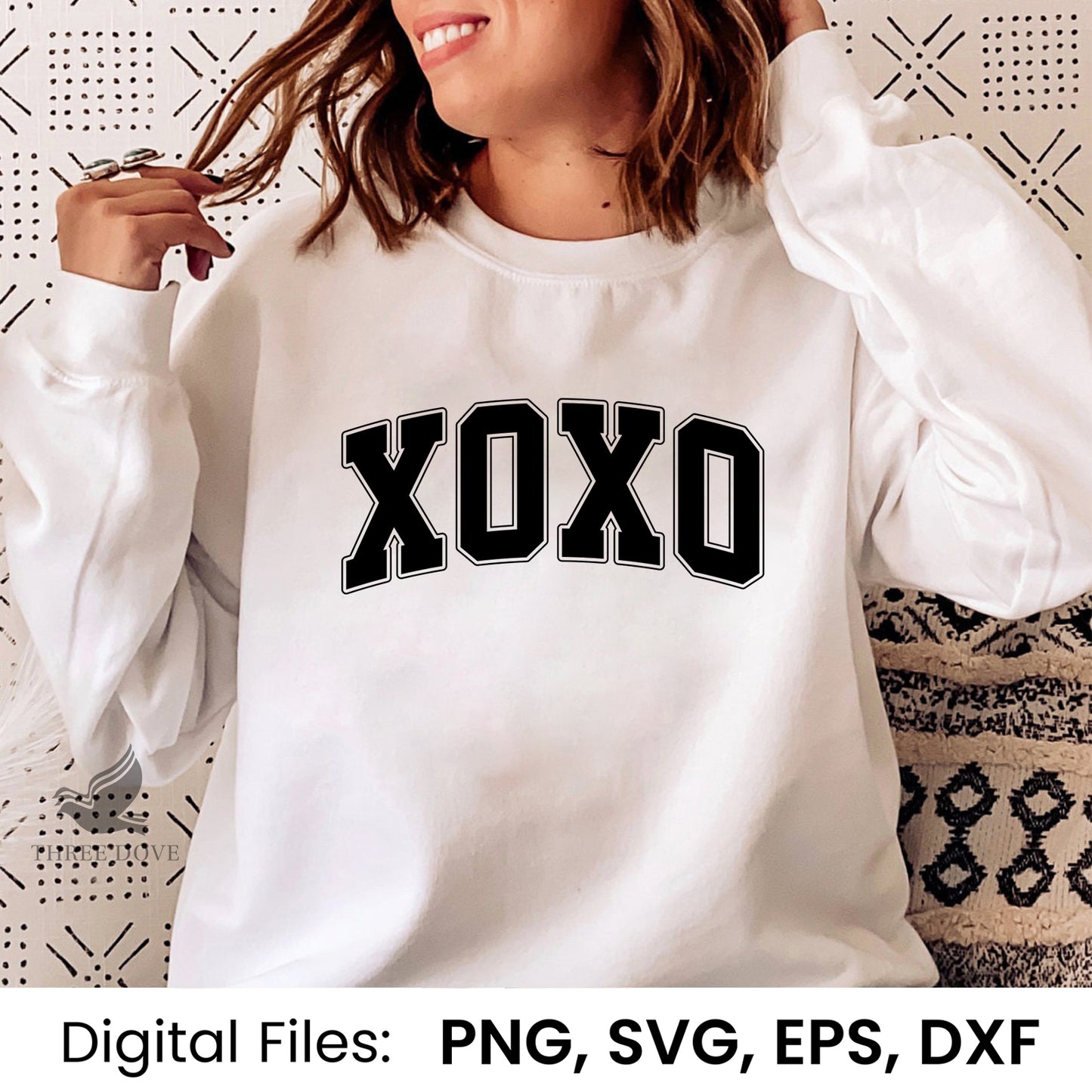 retro xoxo varsity svg