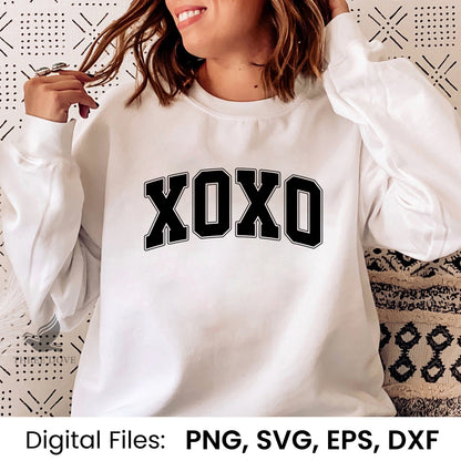 Retro Xoxo Varsity SVG