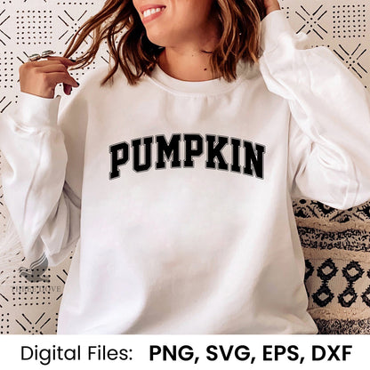 Retro Pumpkin Varsity SVG