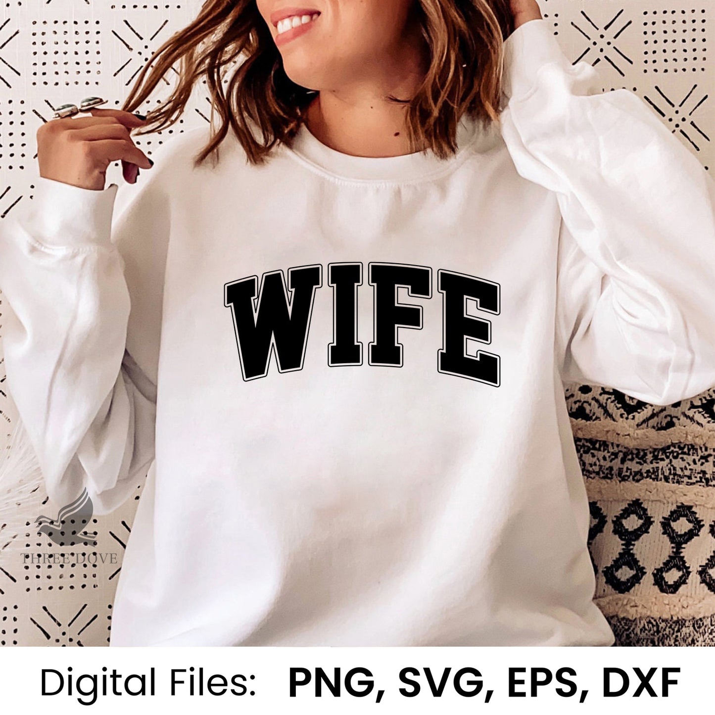 retro wife varsity svg