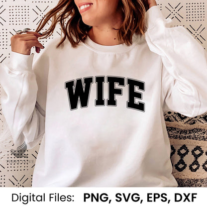 Retro Wife Varsity SVG