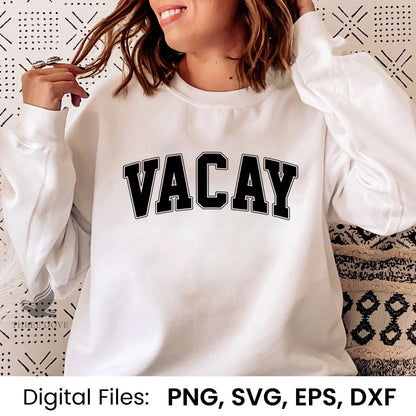 Retro Vacay Varsity SVG