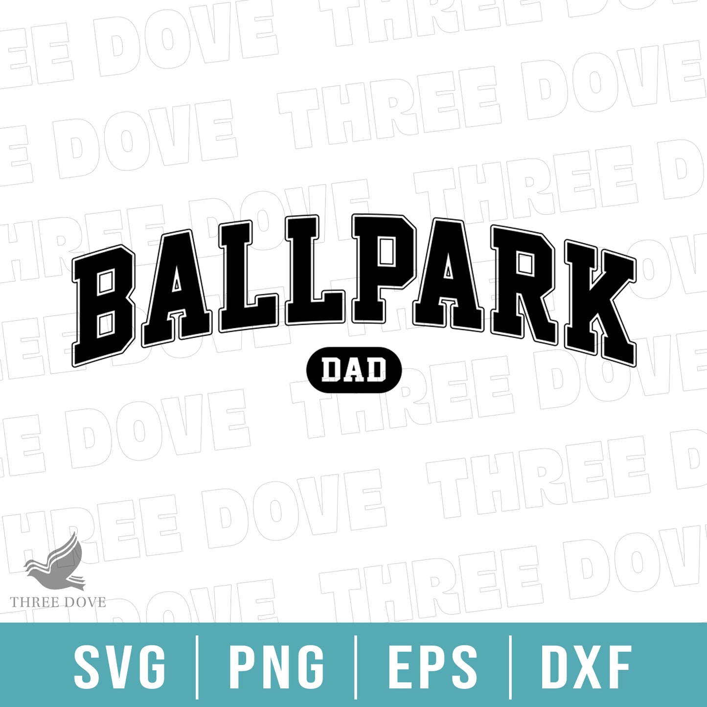 retro ballpark dad varsity svg