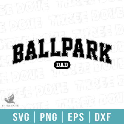 Retro Ballpark Dad Varsity SVG