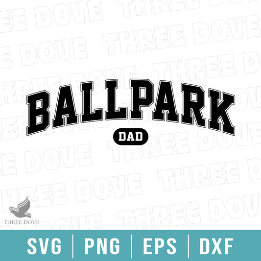 Retro Ballpark Dad Varsity SVG