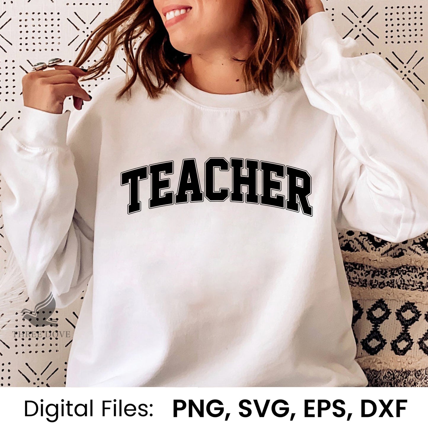 retro teacher varsity svg