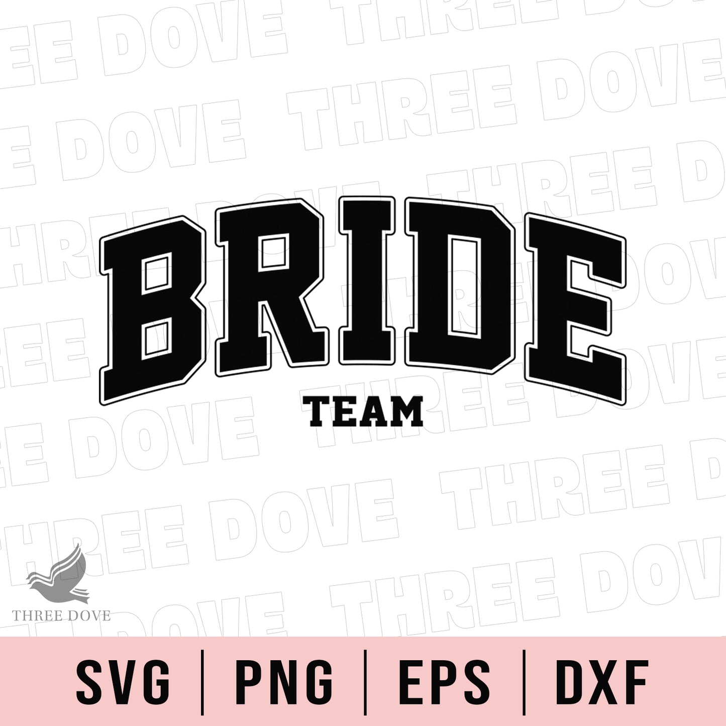 retro bride team varsity svg