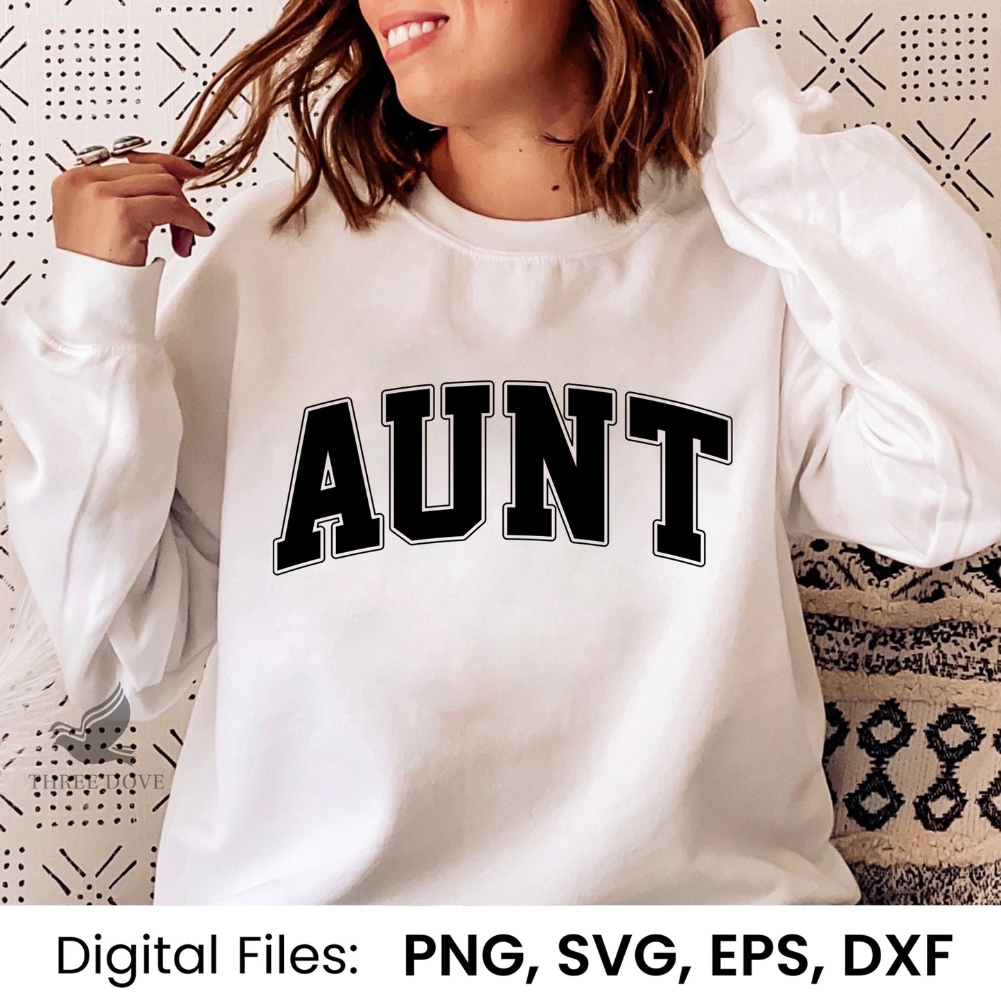 retro aunt varsity svg