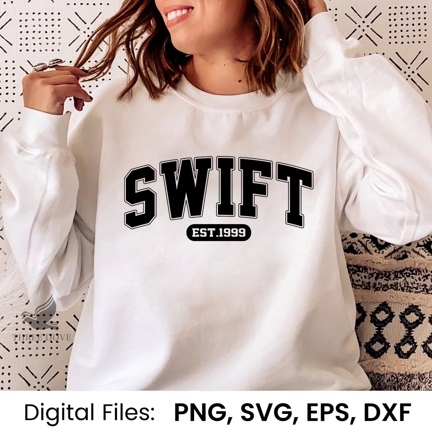 retro swift est.1999 varsity svg