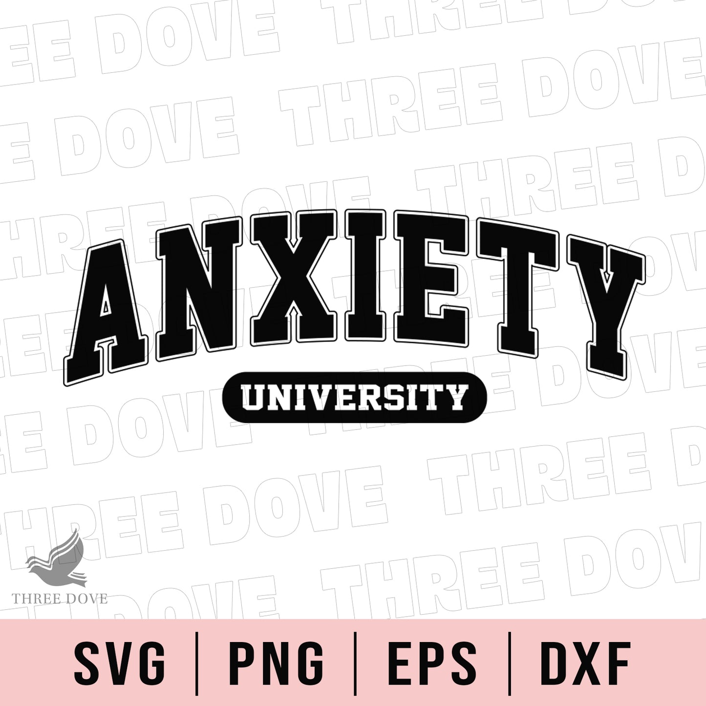 retro anxiety university varsity svg