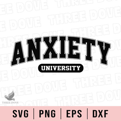 Retro Anxiety university Varsity SVG