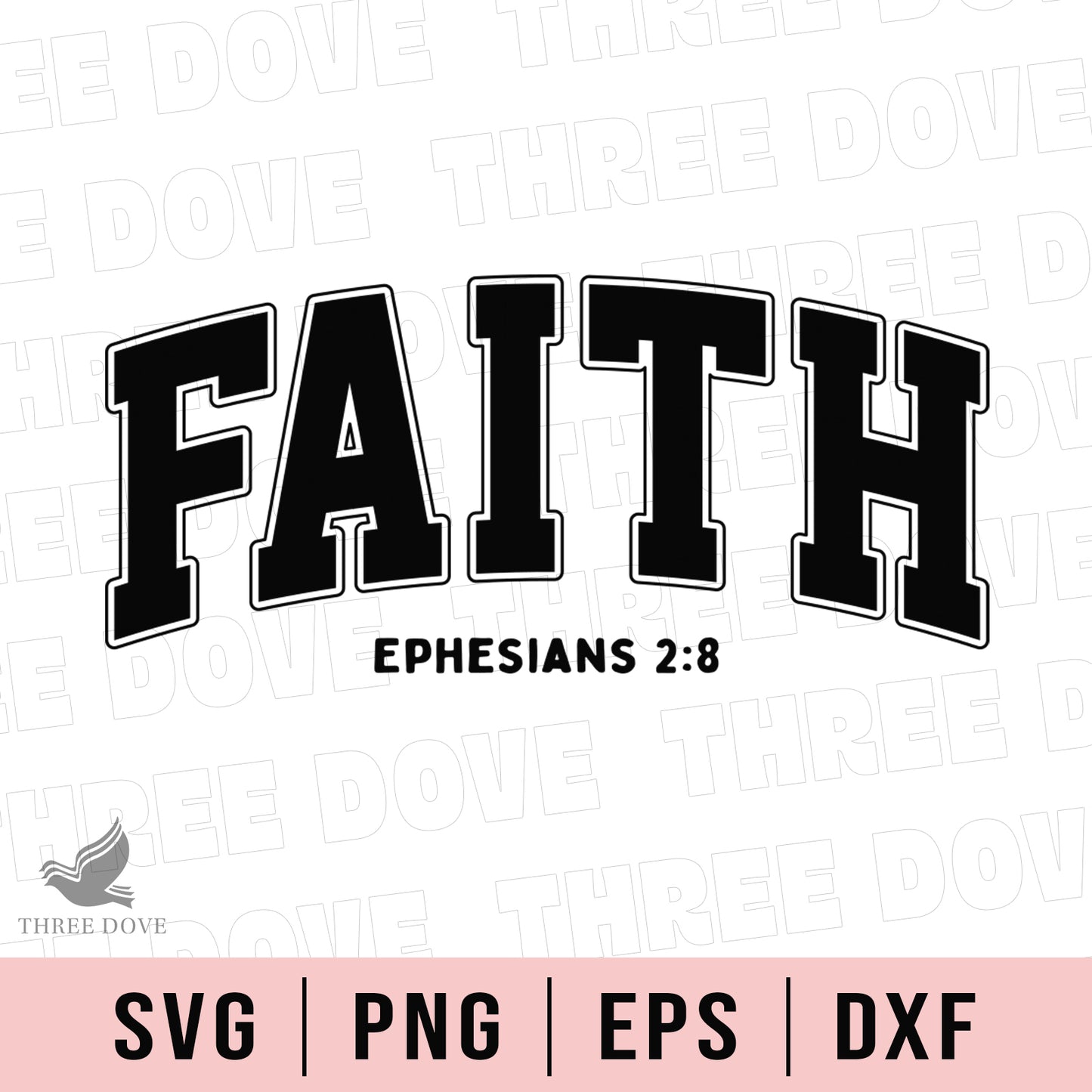 retro faith ephesians varsity svg