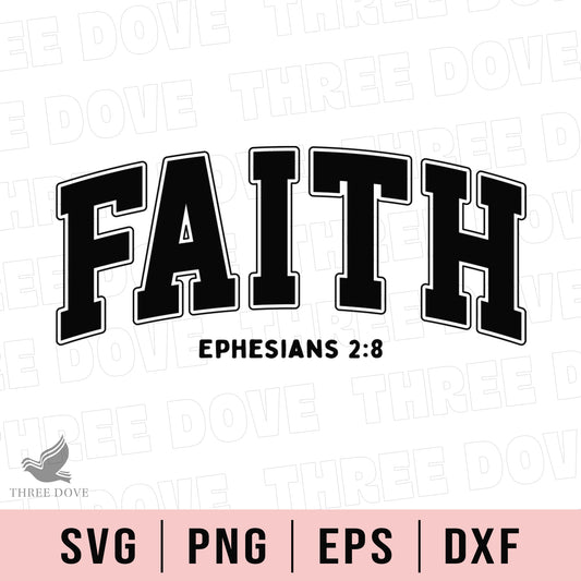 Retro Faith Ephesians Varsity SVG