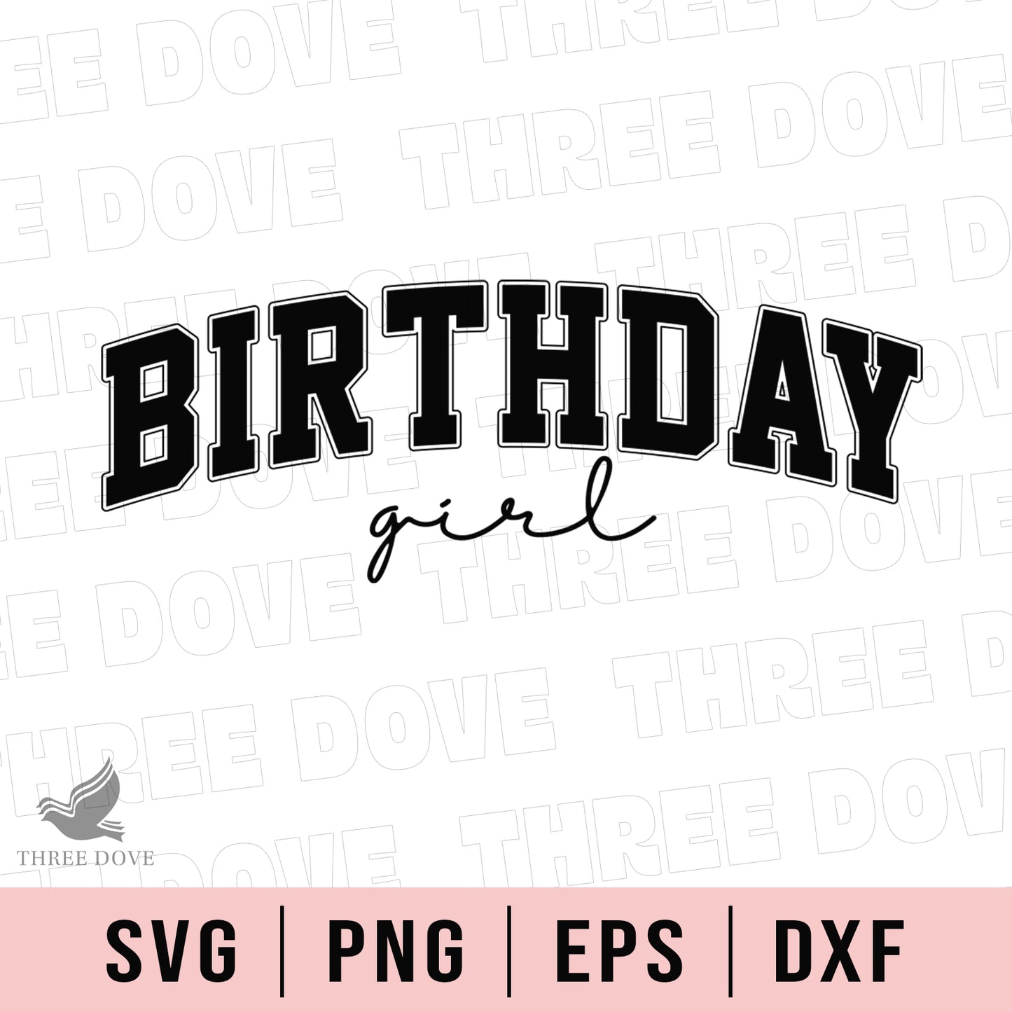 retro birthday girl varsity svg