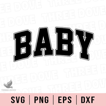 Retro Baby Varsity SVG