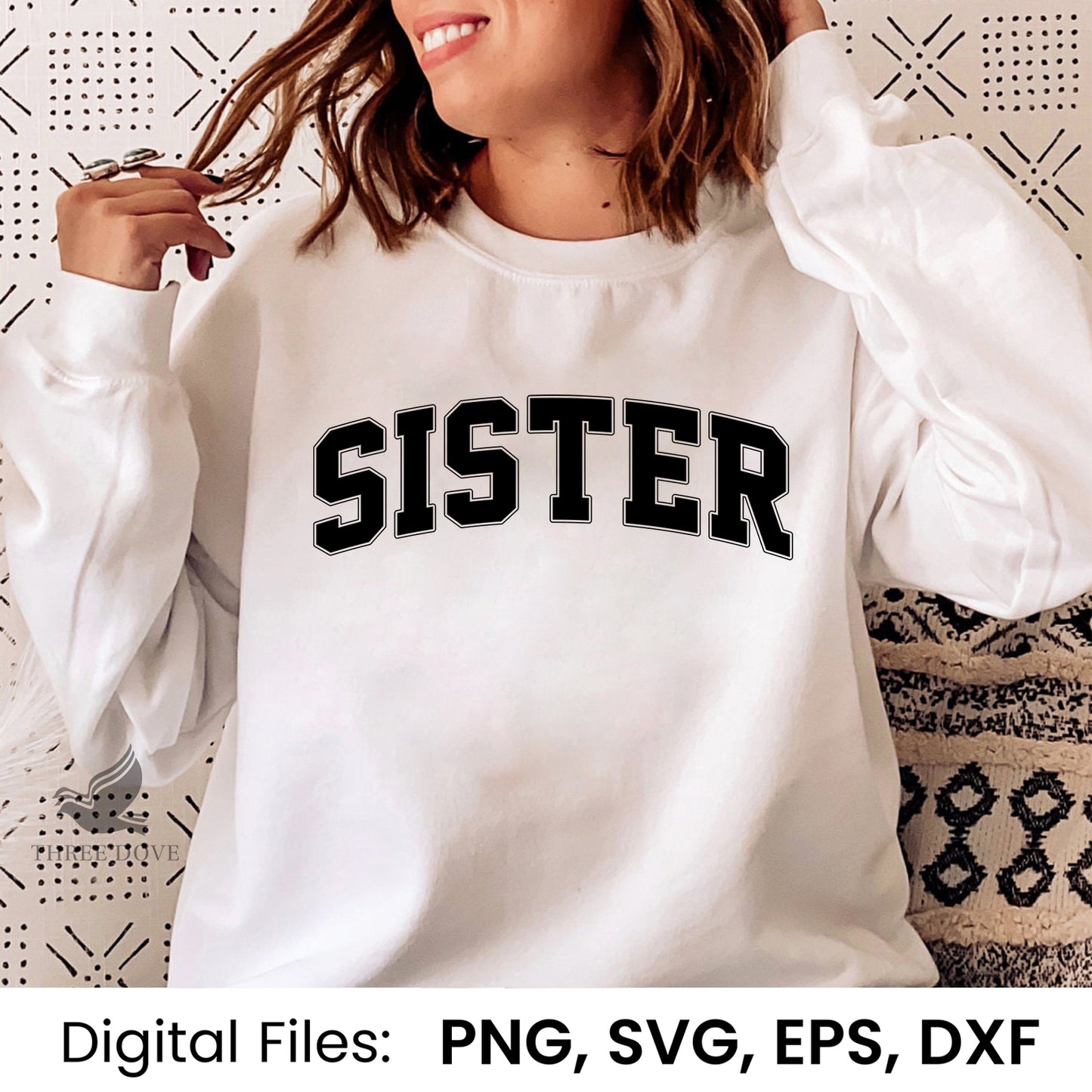 retro sister varsity svg