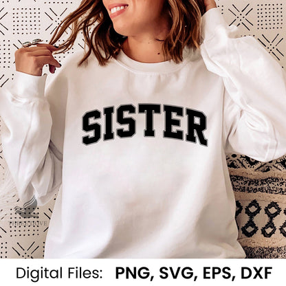 Retro Sister Varsity SVG