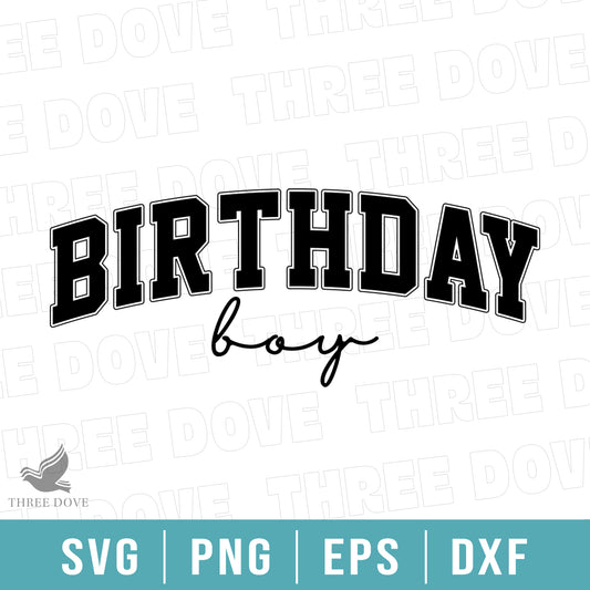 Retro Birthday Boy Varsity SVG