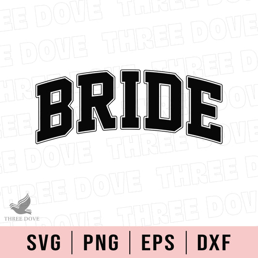 Retro Bride Varsity SVG