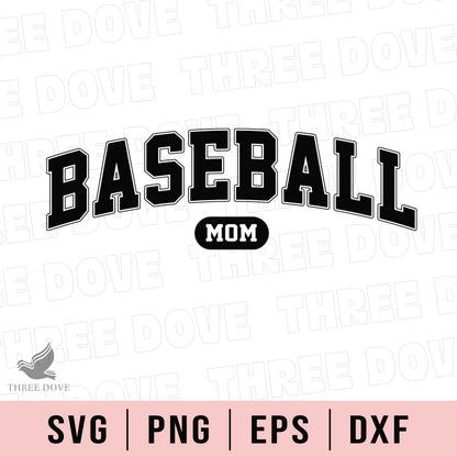 Retro Baseball Mom Varsity SVG