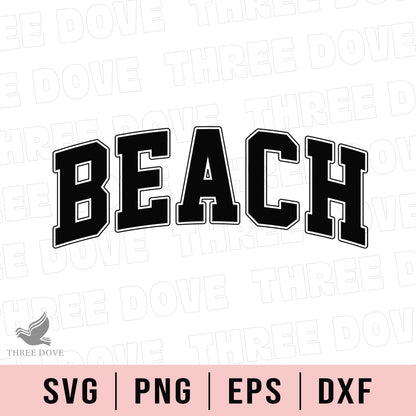 Retro Beach Varsity SVG