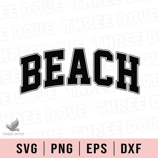 Retro Beach Varsity SVG