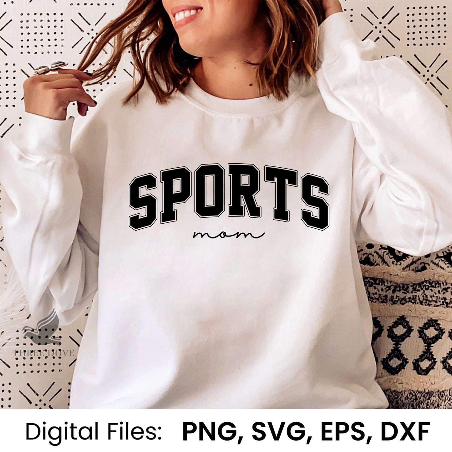 retro sports mom varsity svg