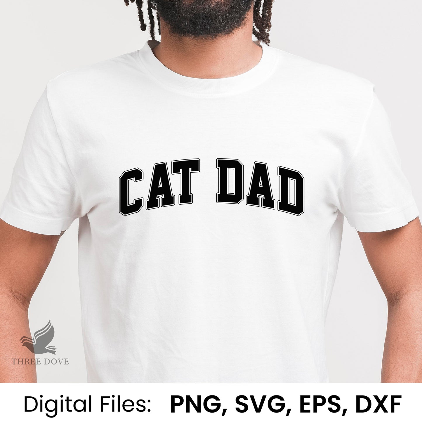 retro cat dad varsity svg