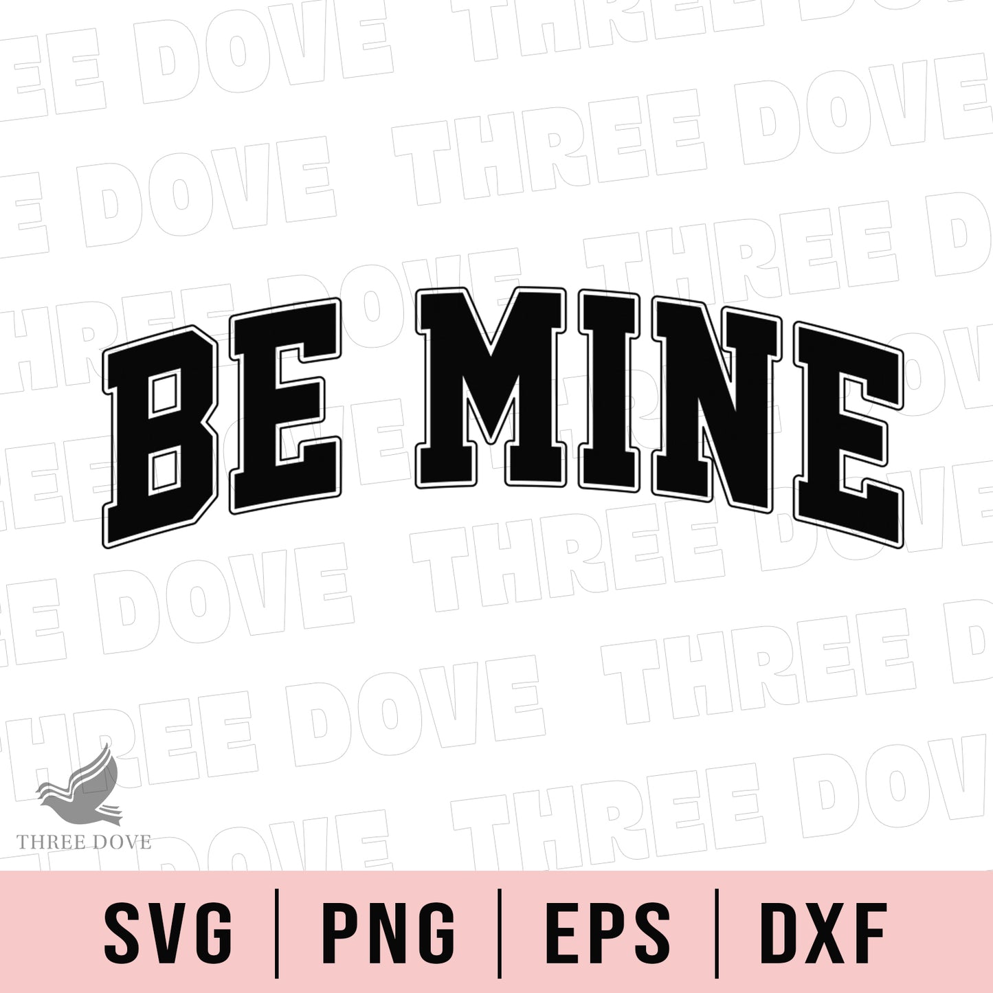 retro be mine varsity svg