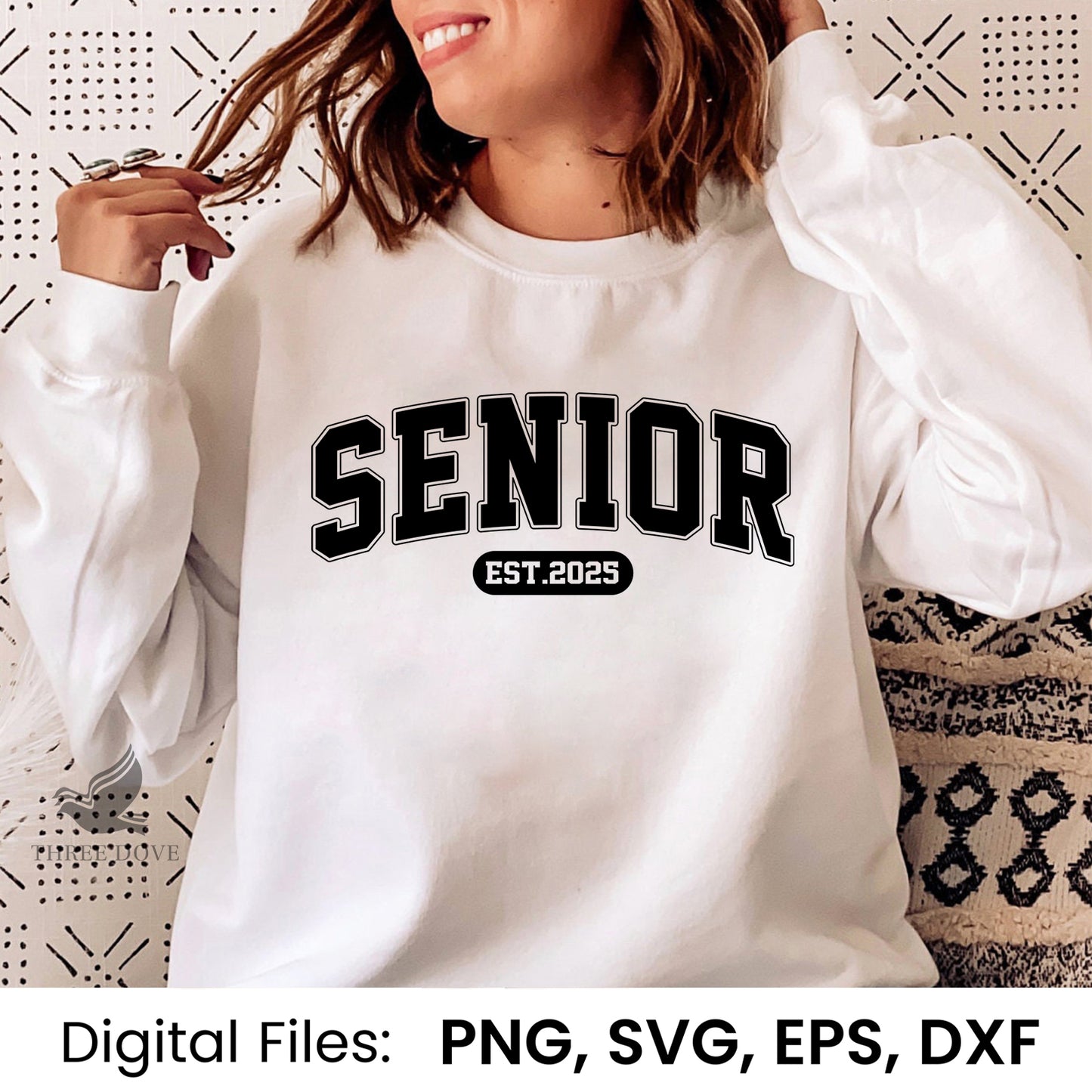 retro senior est.2025 varsity svg