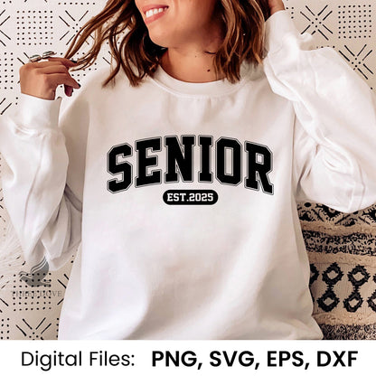 Retro Senior Est.2025 Varsity SVG