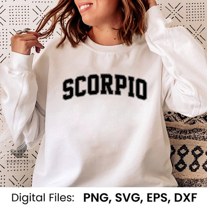 Retro Scorpio Varsity SVG