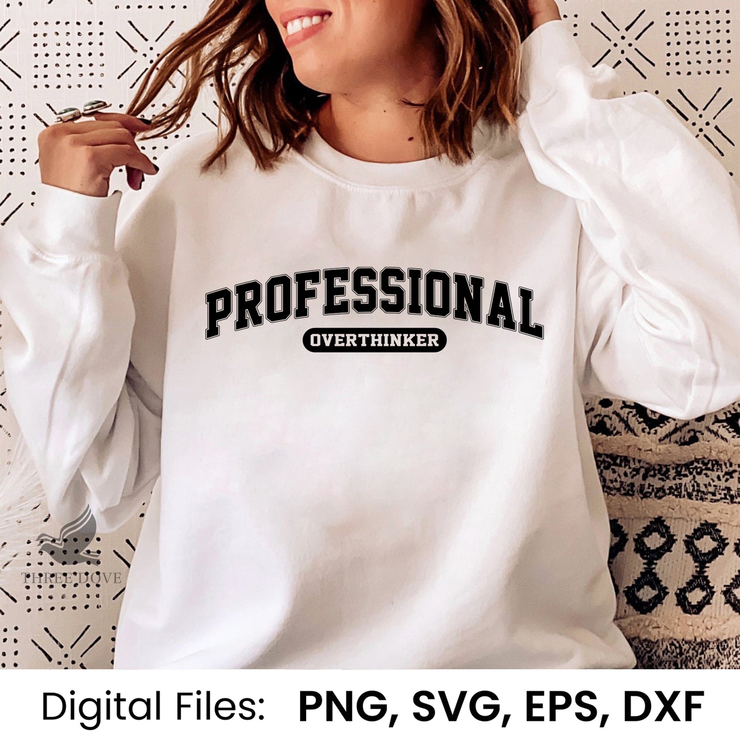 professional overthinker varsity svg