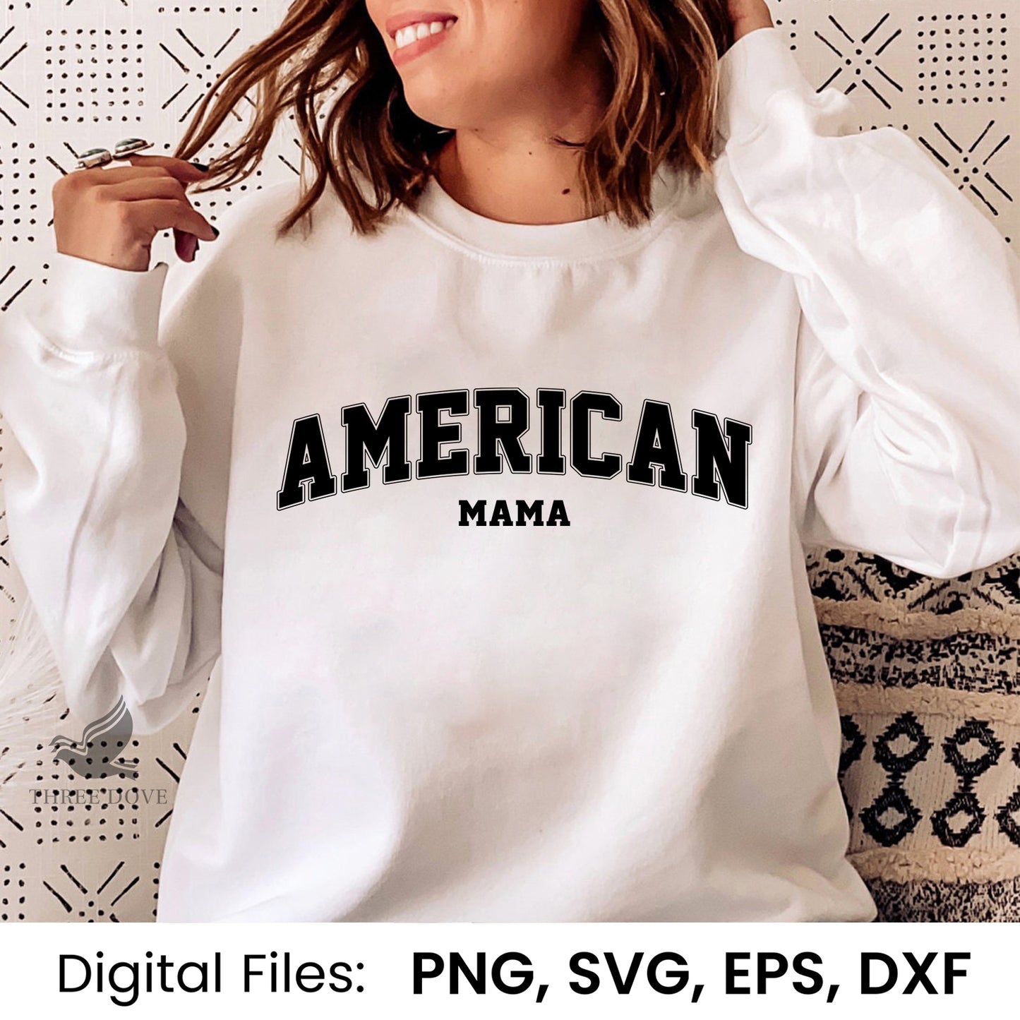 retro american mama varsity svg