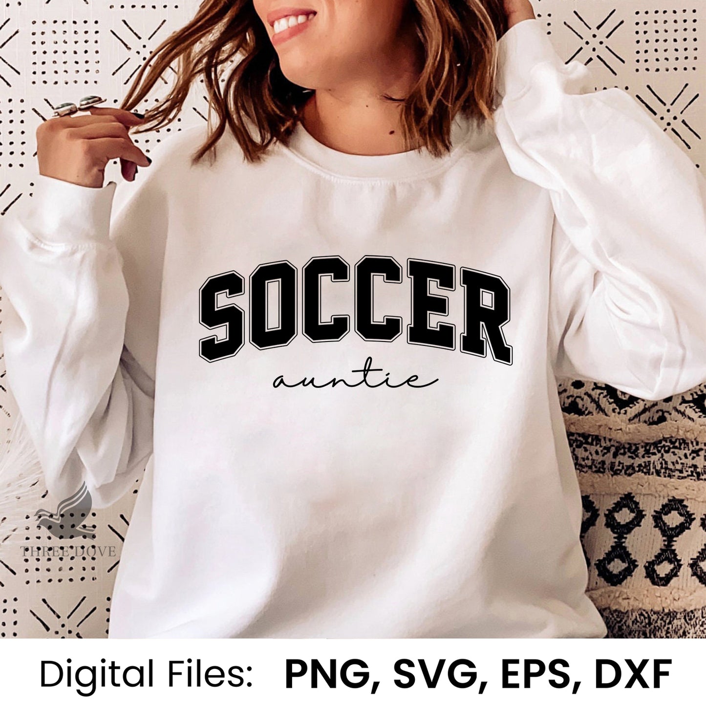 retro soccer auntie varsity svg