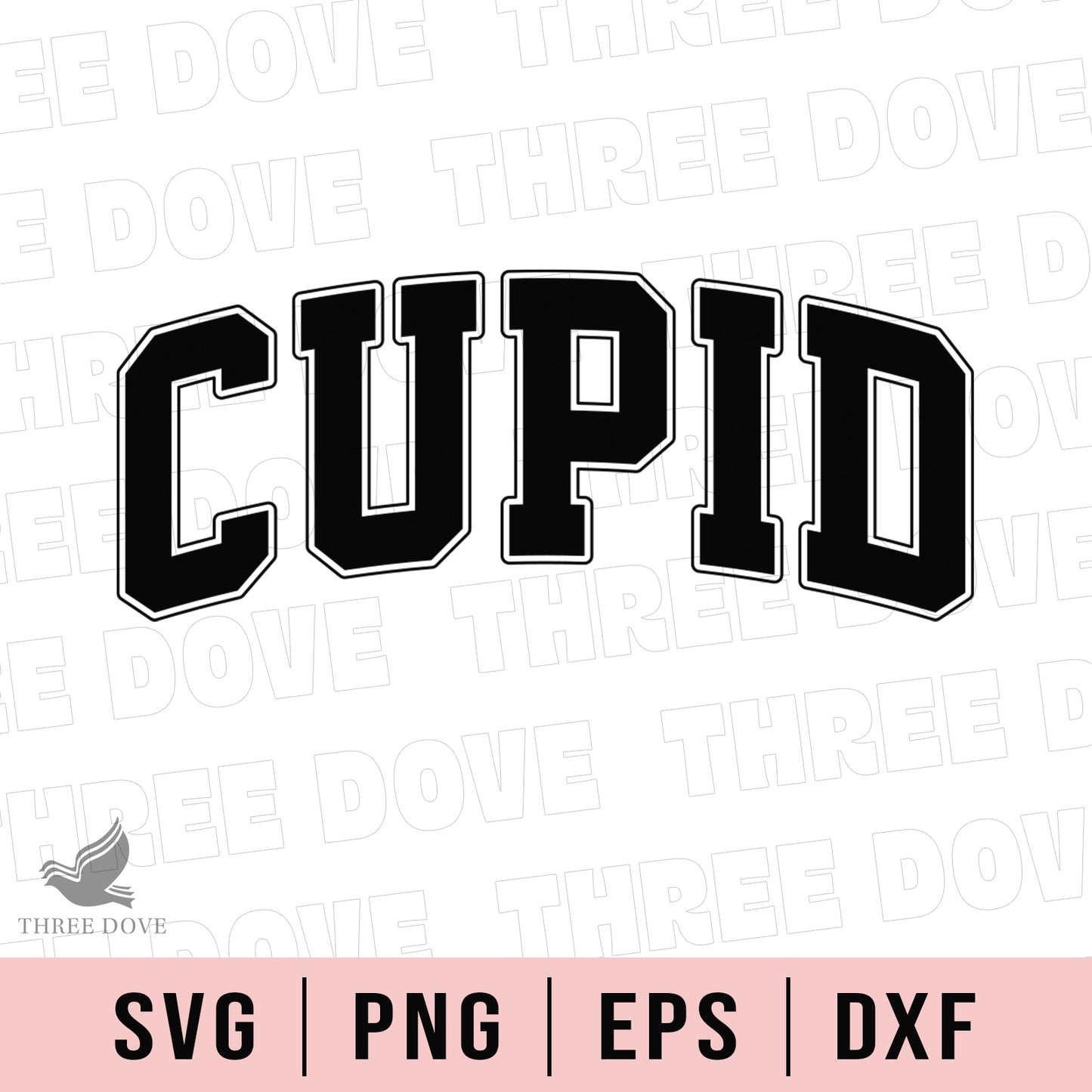 retro cupid varsity svg