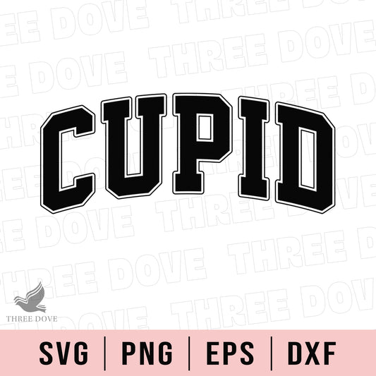 Retro Cupid Varsity SVG