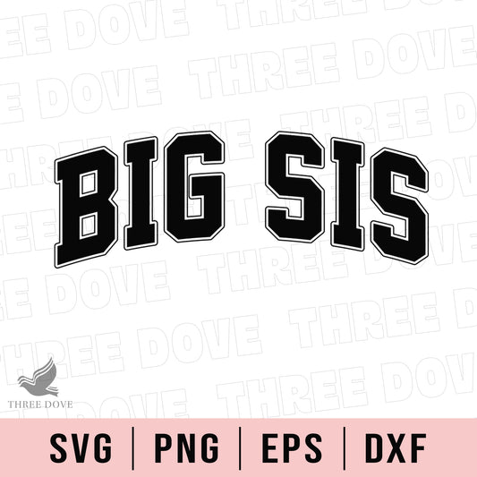 Retro Big Sis Varsity SVG