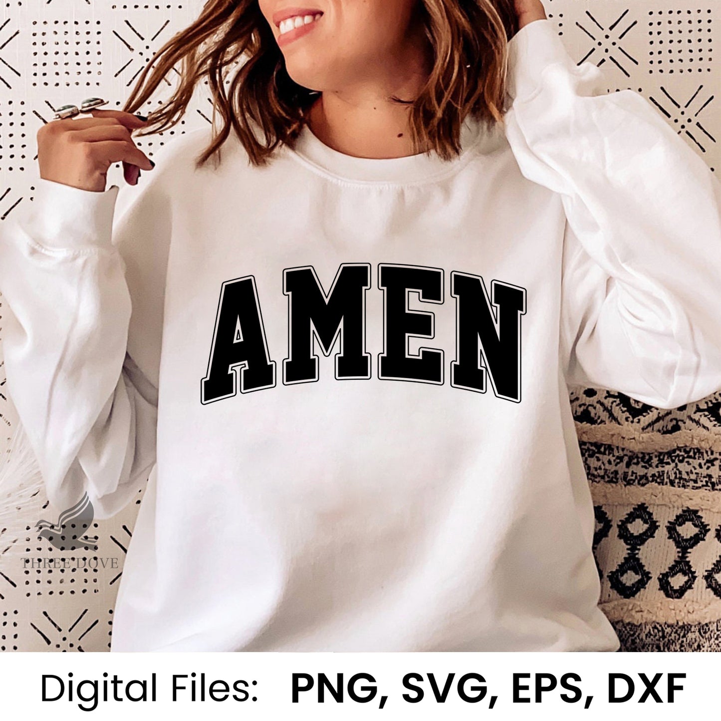 retro amen varsity svg