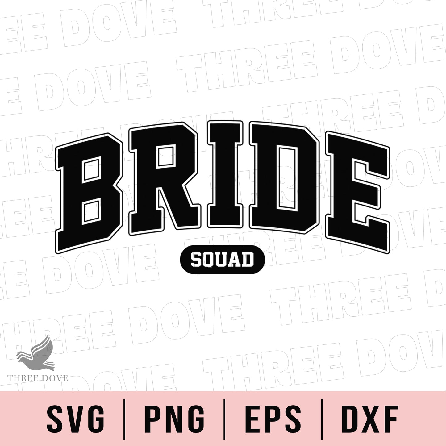 retro bride squad varsity svg