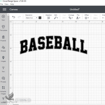 Retro Baseball Varsity Black SVG