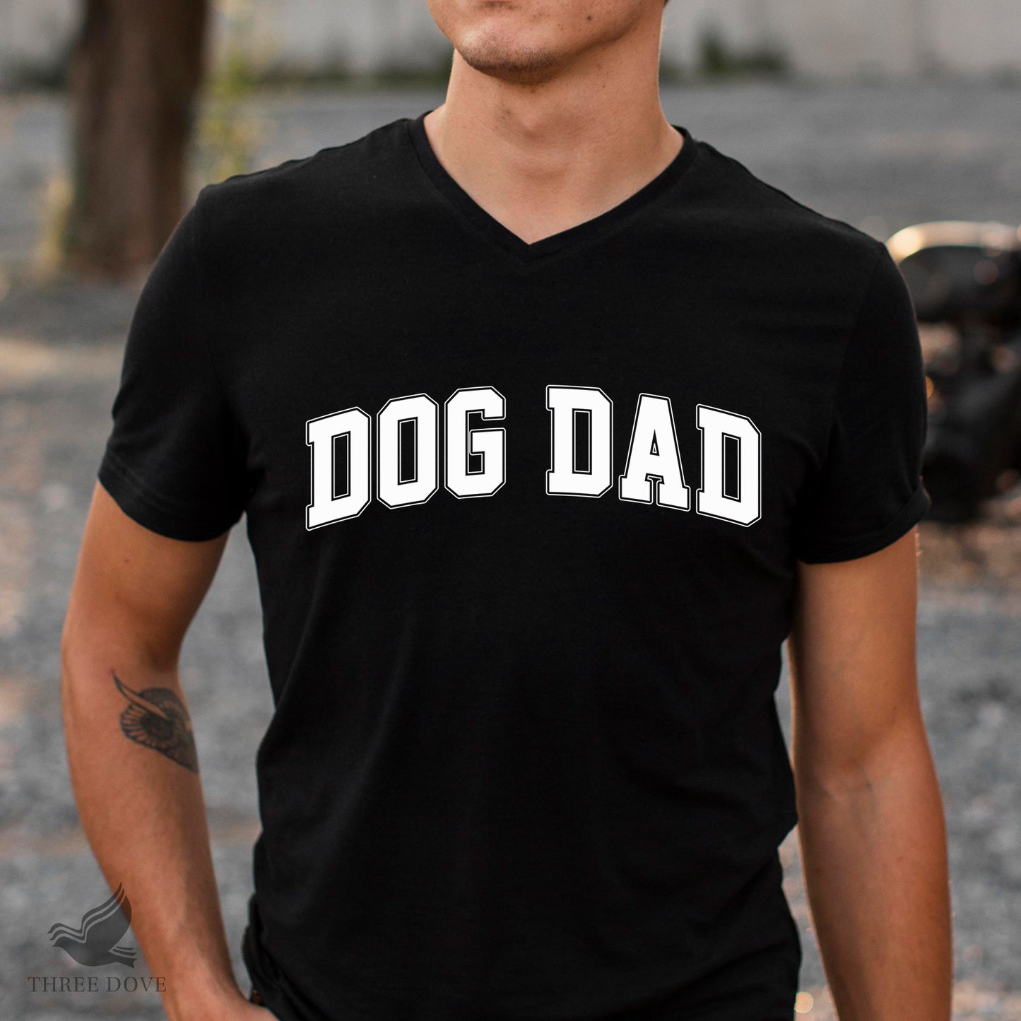 retro dog dad varsity svg