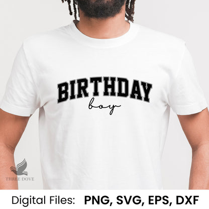 Retro Birthday Boy Varsity SVG