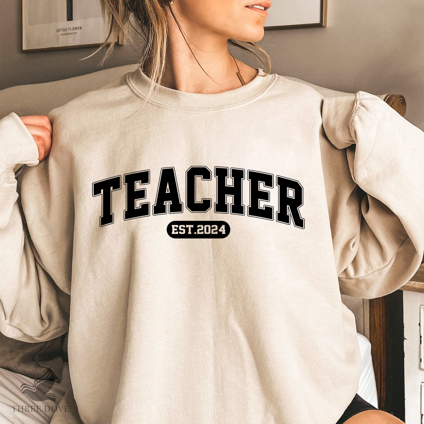 retro teacher est.2024 varsity svg