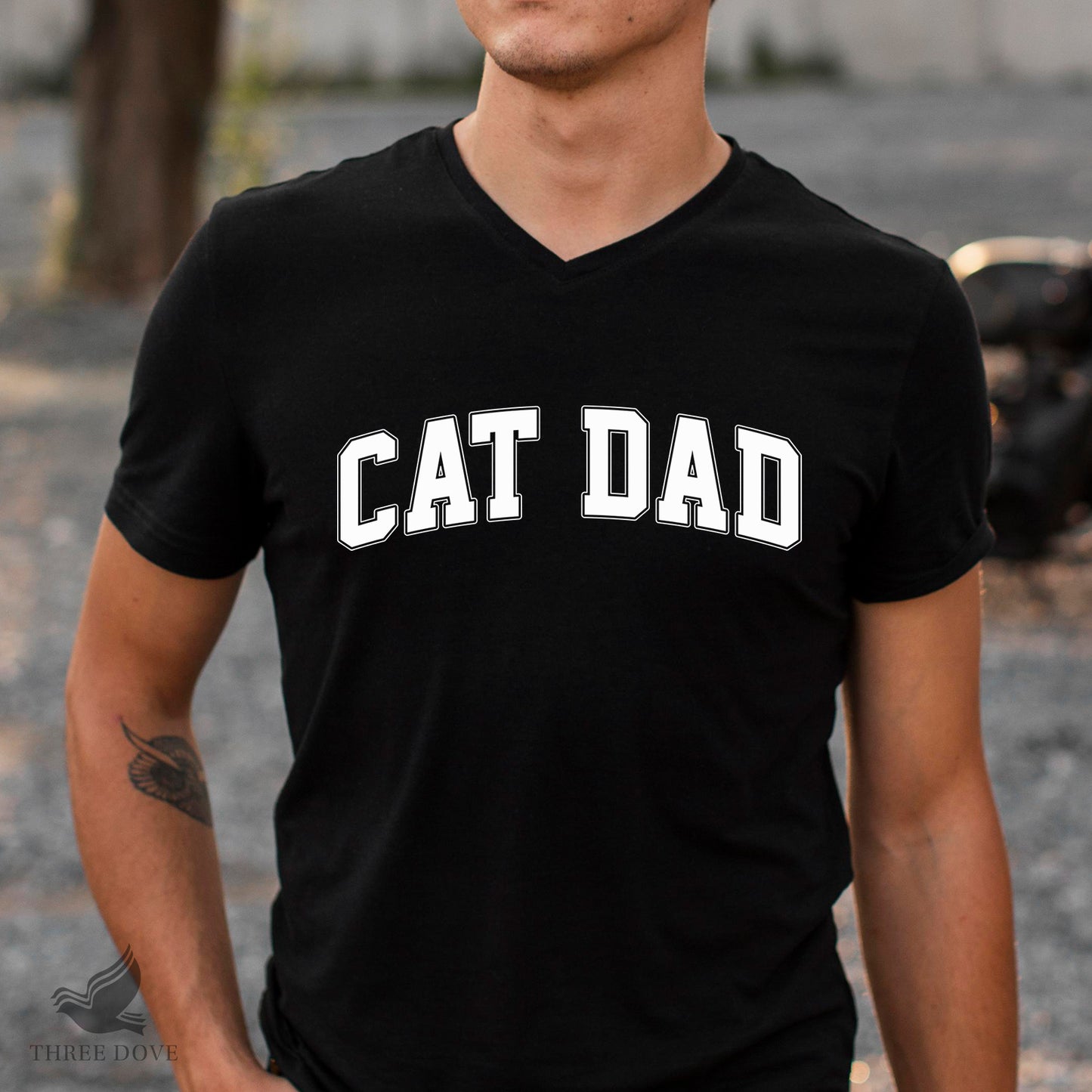 retro cat dad varsity svg